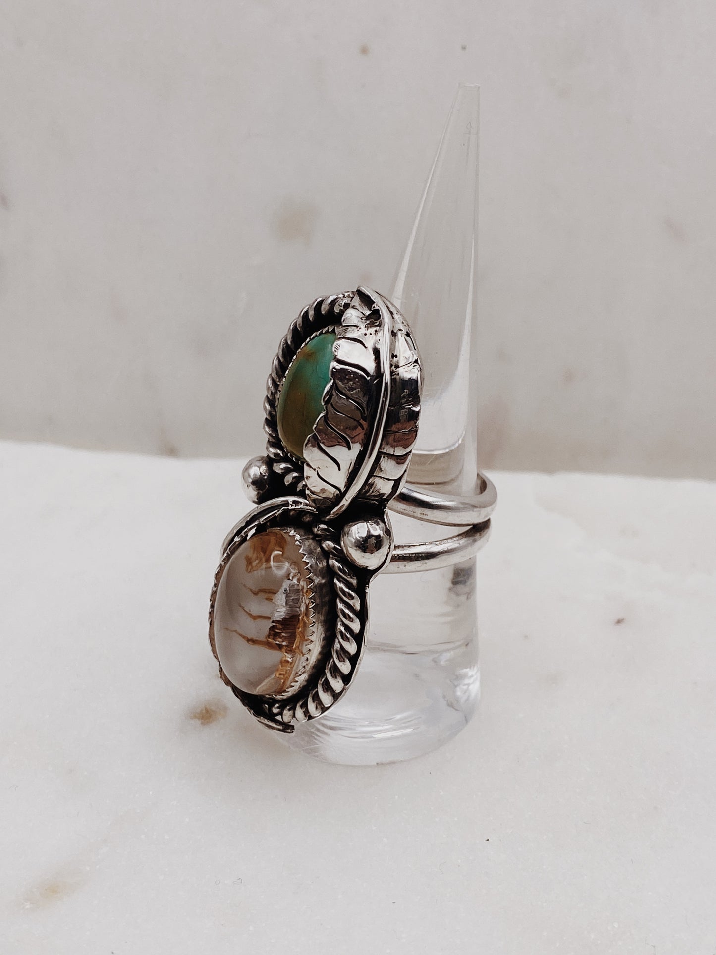 Double Feather Scorpion Ring
