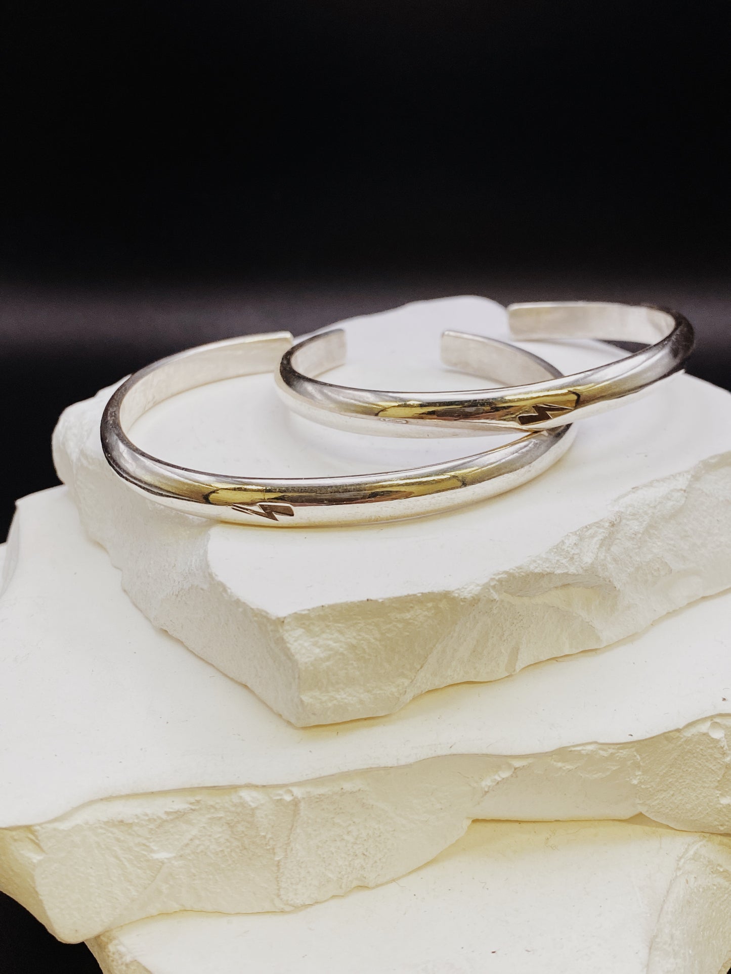 Modern Sterling Dome Cuff