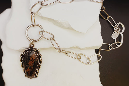 Coffin Curb Chain Necklace